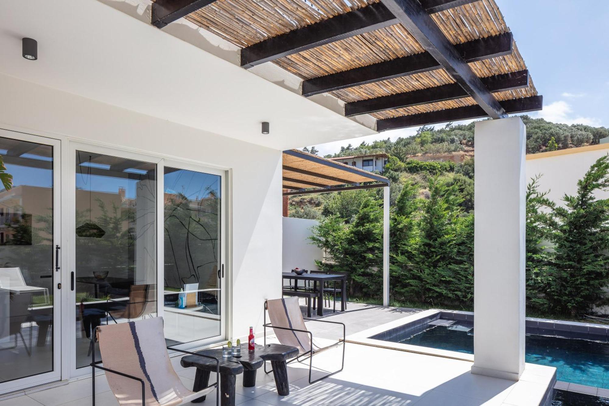 Modern Villa Casa Filo Verde With Private Pool & Bbq,200M From The Beach Plakias Exterior photo